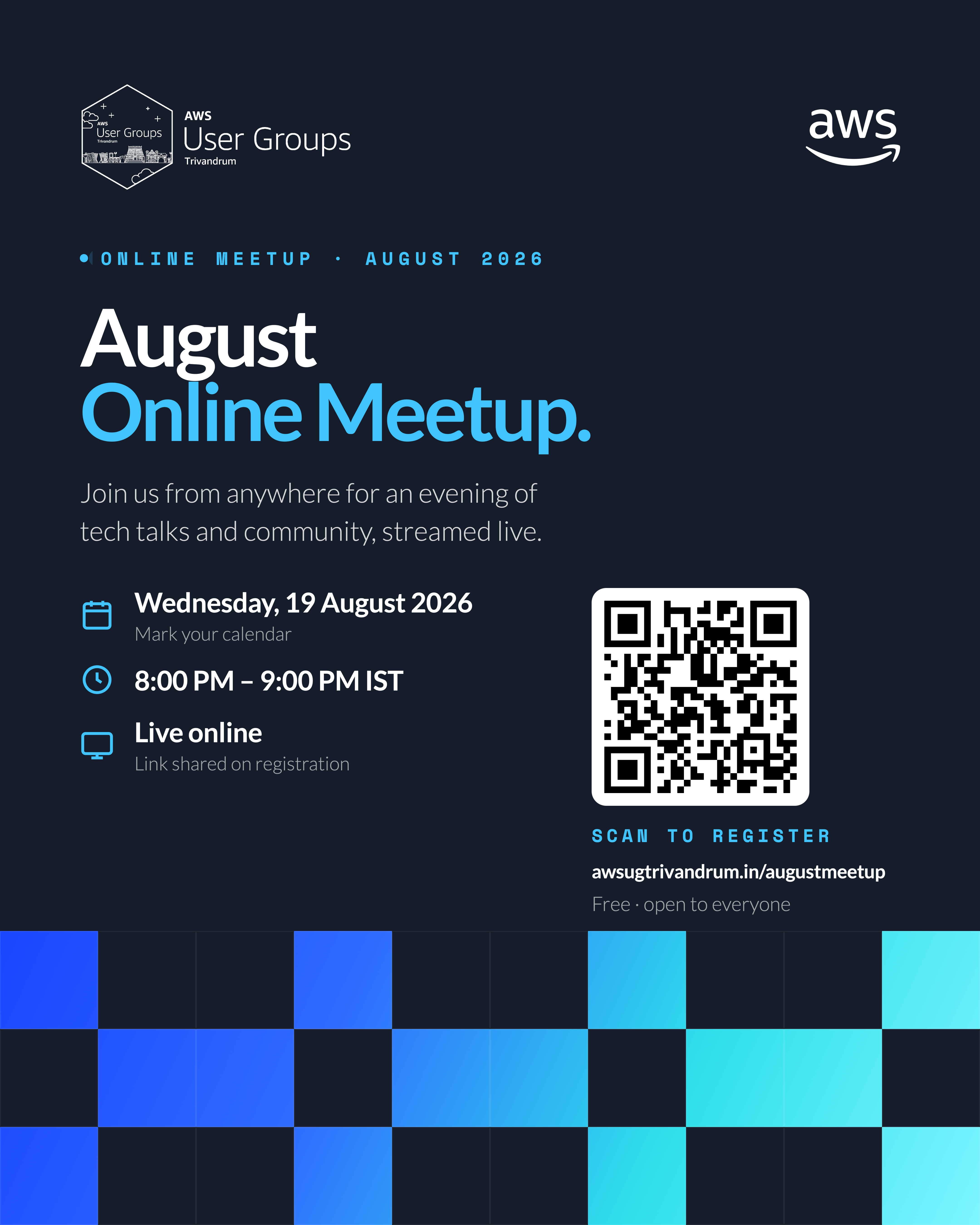 AWS UG Trivandrum, August online meetup