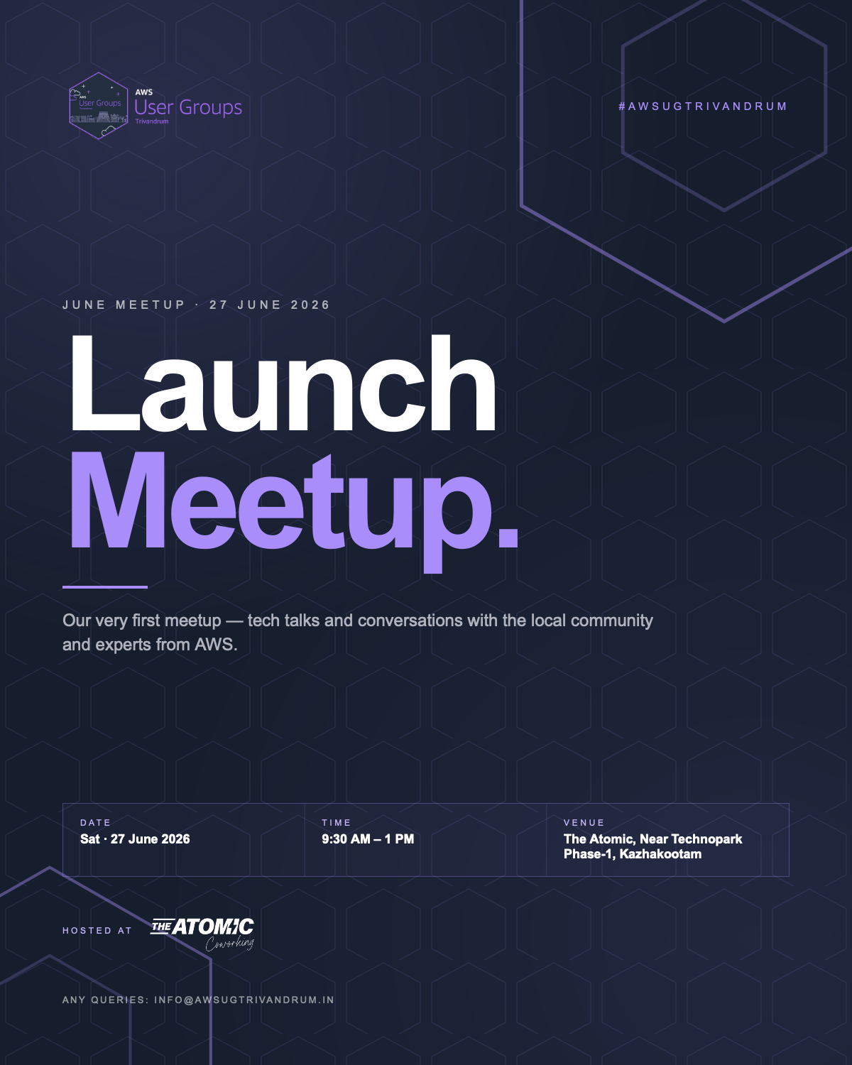AWS UG Trivandrum, the launch meetup