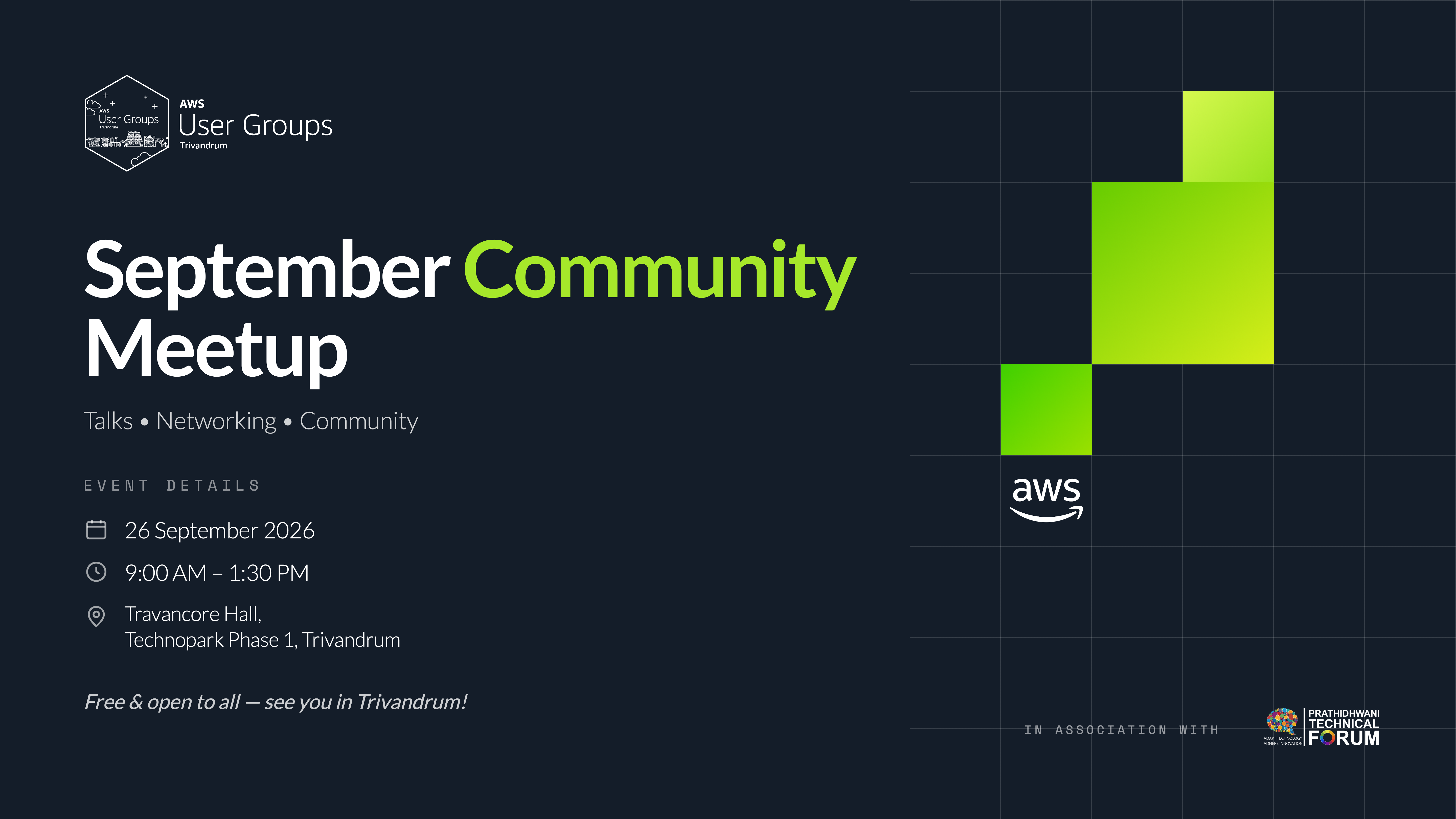 AWS UG Trivandrum, September community meetup